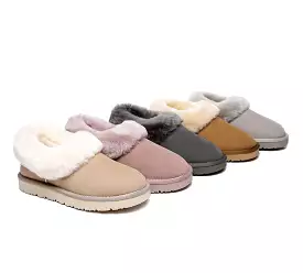 TARRAMARRA Women's Sheepskin Slippers - Clarrie Slippers for Two-Way Wear