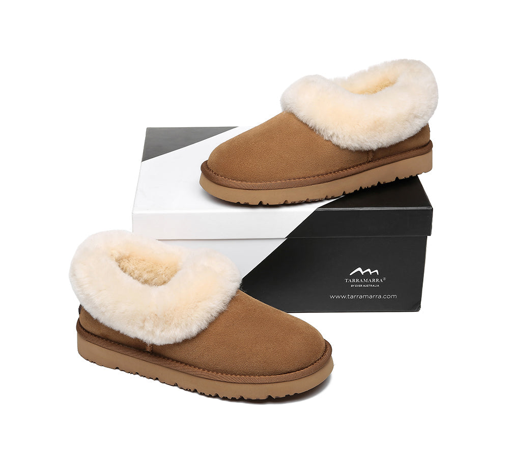 TARRAMARRA Women's Sheepskin Slippers - Clarrie Slippers for Two-Way Wear