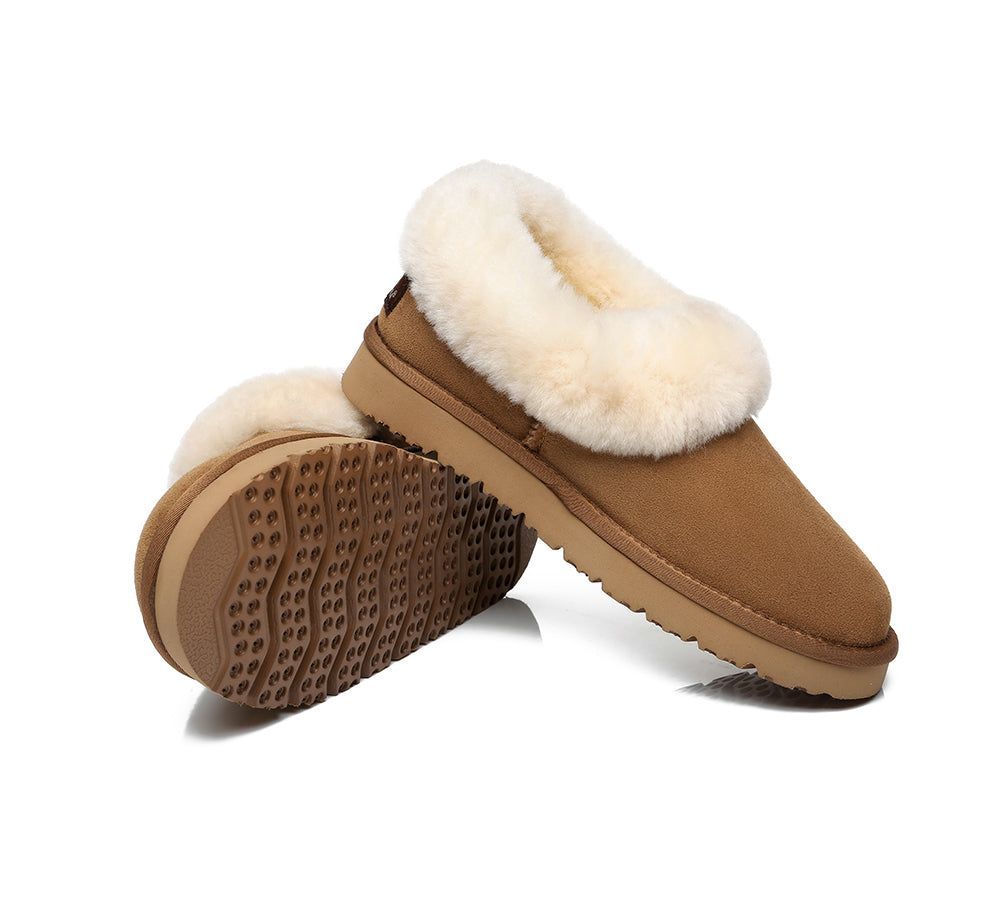 TARRAMARRA Women's Sheepskin Slippers - Clarrie Slippers for Two-Way Wear