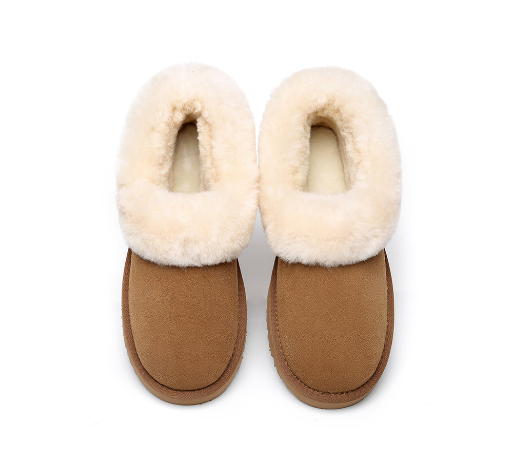 TARRAMARRA Women's Sheepskin Slippers - Clarrie Slippers for Two-Way Wear