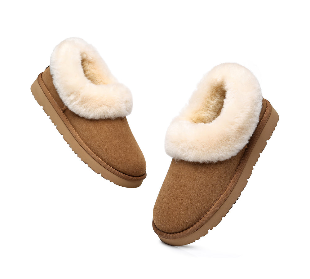 TARRAMARRA Women's Sheepskin Slippers - Clarrie Slippers for Two-Way Wear