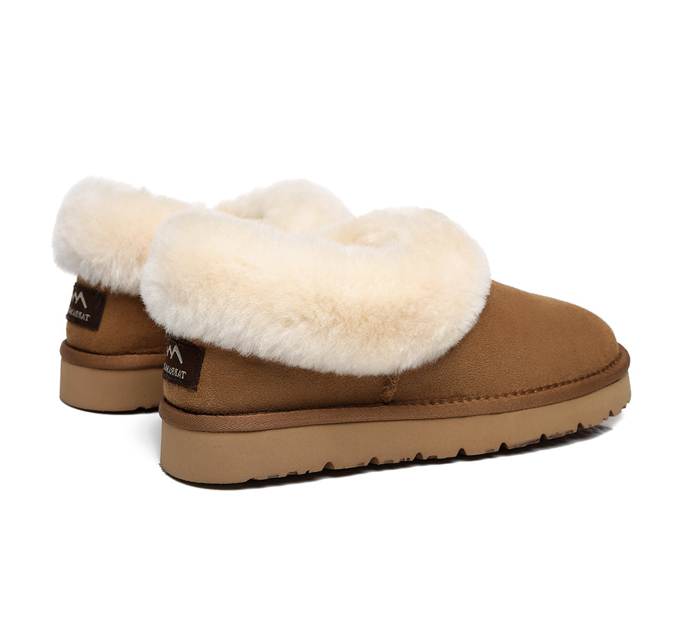 TARRAMARRA Women's Sheepskin Slippers - Clarrie Slippers for Two-Way Wear