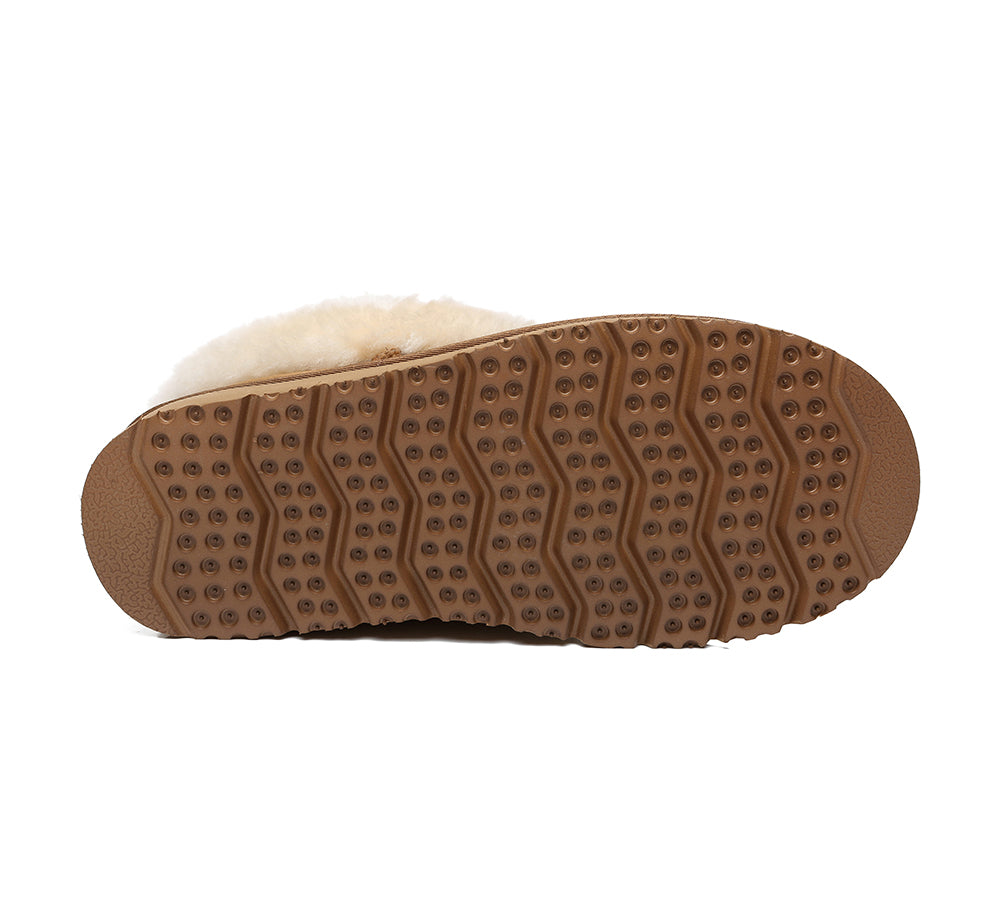 TARRAMARRA Women's Sheepskin Slippers - Clarrie Slippers for Two-Way Wear