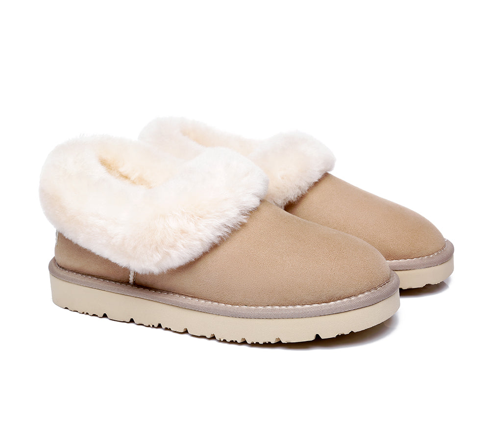 TARRAMARRA Women's Sheepskin Slippers - Clarrie Slippers for Two-Way Wear