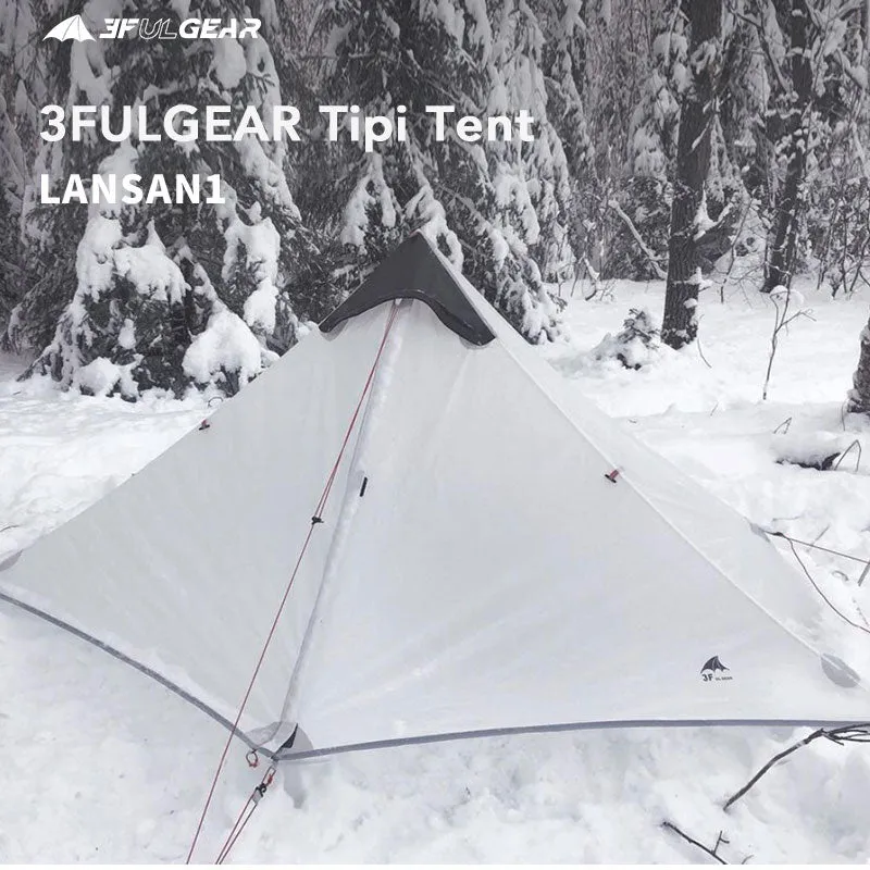 Lightweight solo backpacking tent - 3F UL GEAR Lanshan 1 - 955g dual-layer outdoor shelter for 1 person