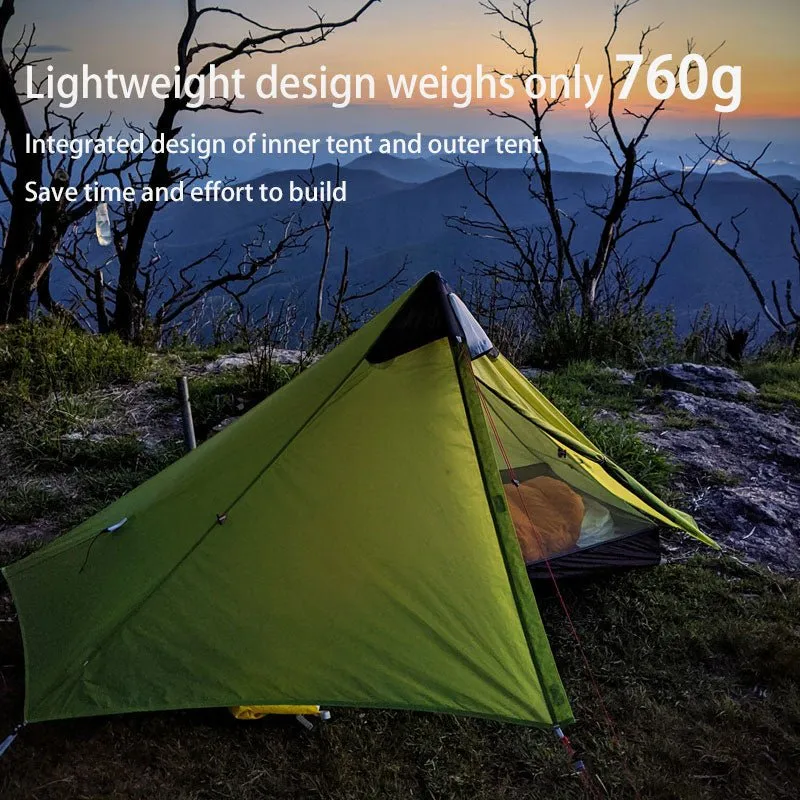 Lightweight solo backpacking tent - 3F UL GEAR Lanshan 1 - 955g dual-layer outdoor shelter for 1 person