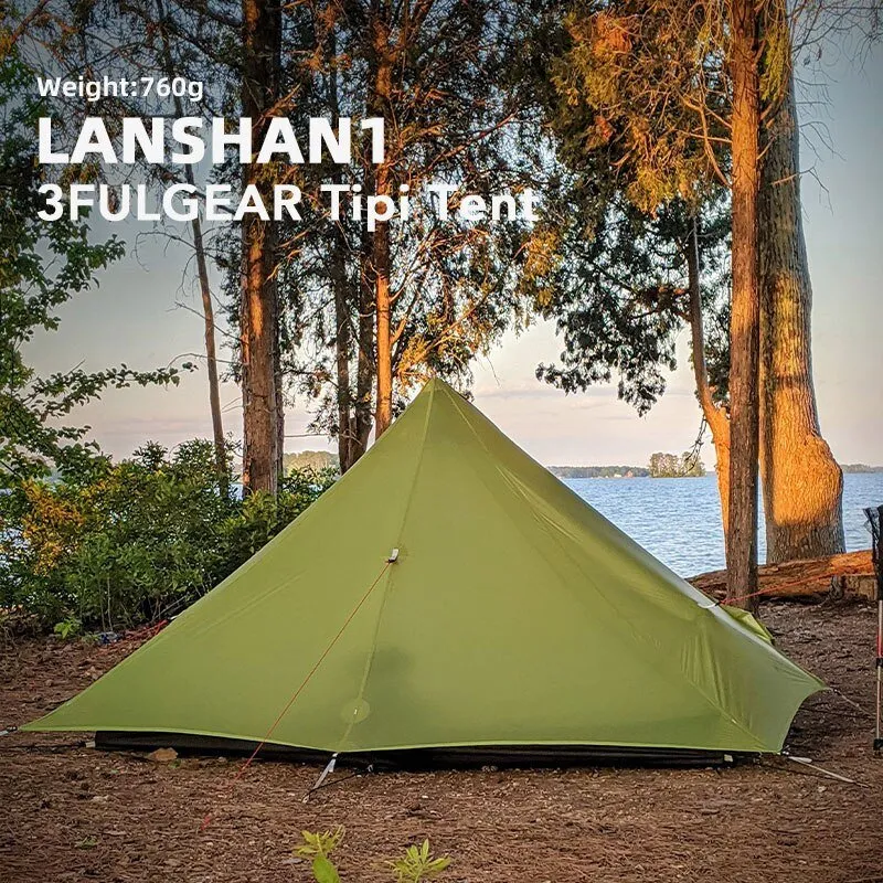 Lightweight solo backpacking tent - 3F UL GEAR Lanshan 1 - 955g dual-layer outdoor shelter for 1 person