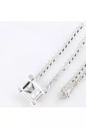 Tesse Sterling Silver Rectangular Necklace