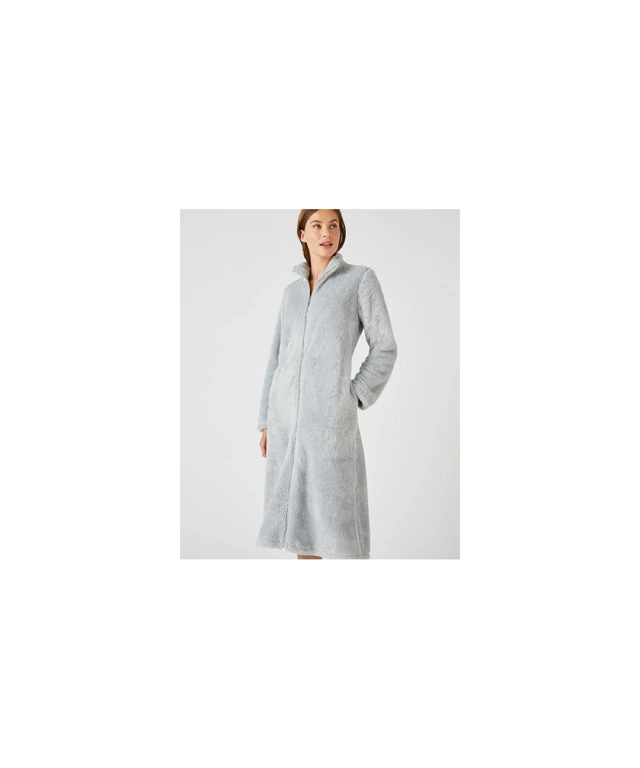 Teddy Fleece Zipped Dressing Gown by Thermal