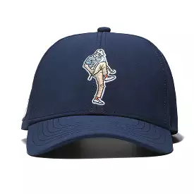 TOUR PRO Angry Golfer Navy Blue Golf Hat with Curved Brim