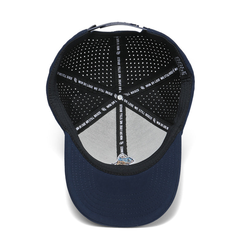 TOUR PRO Angry Golfer Navy Blue Golf Hat with Curved Brim