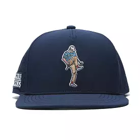 Tour Pro Angry Golfer Navy Blue Golf Hat with Flat Brim