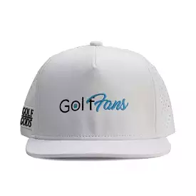 Tour Pro Golf Fan Hat - White Flat Brim