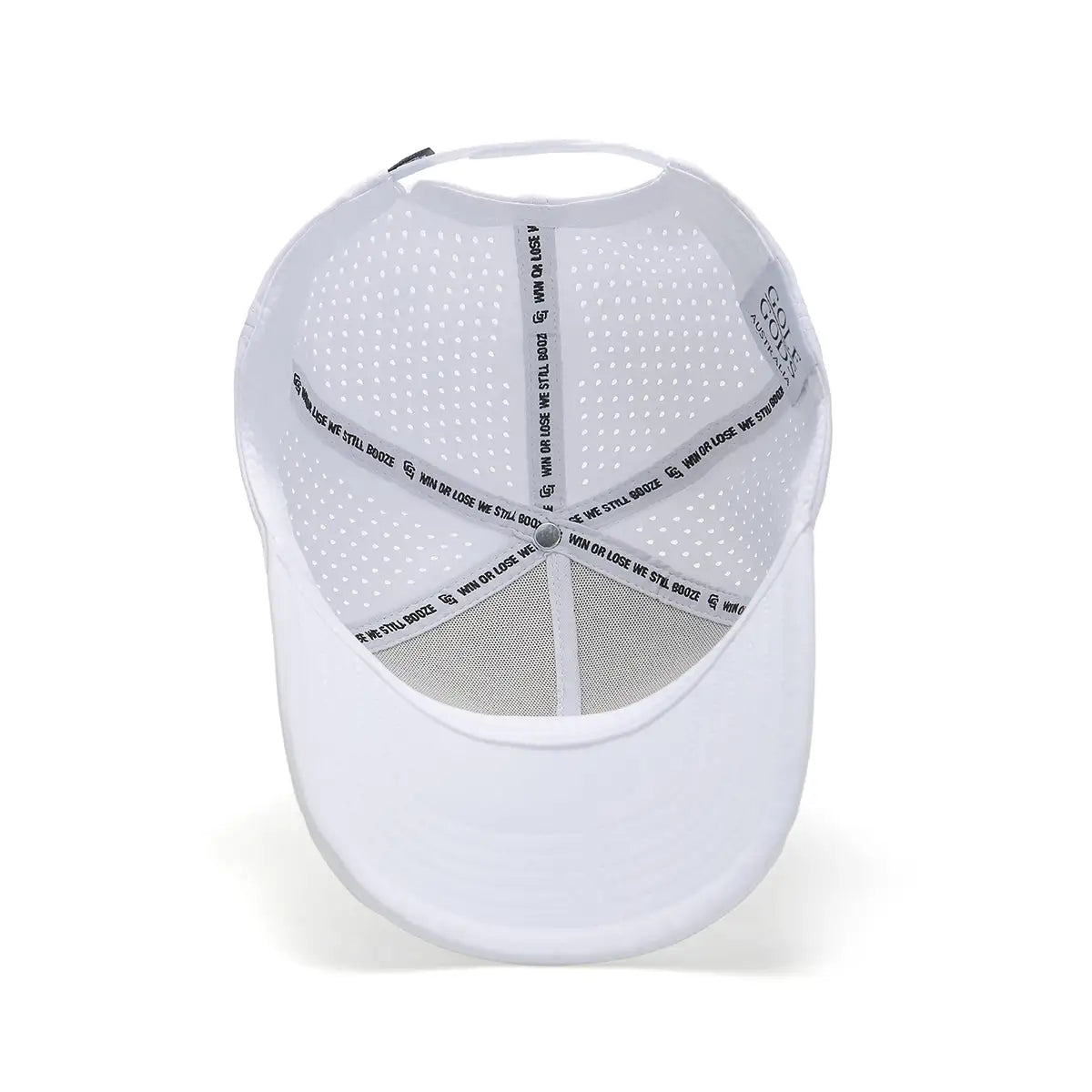 Tour Pro Golf Fans White Hat with Curved Brim