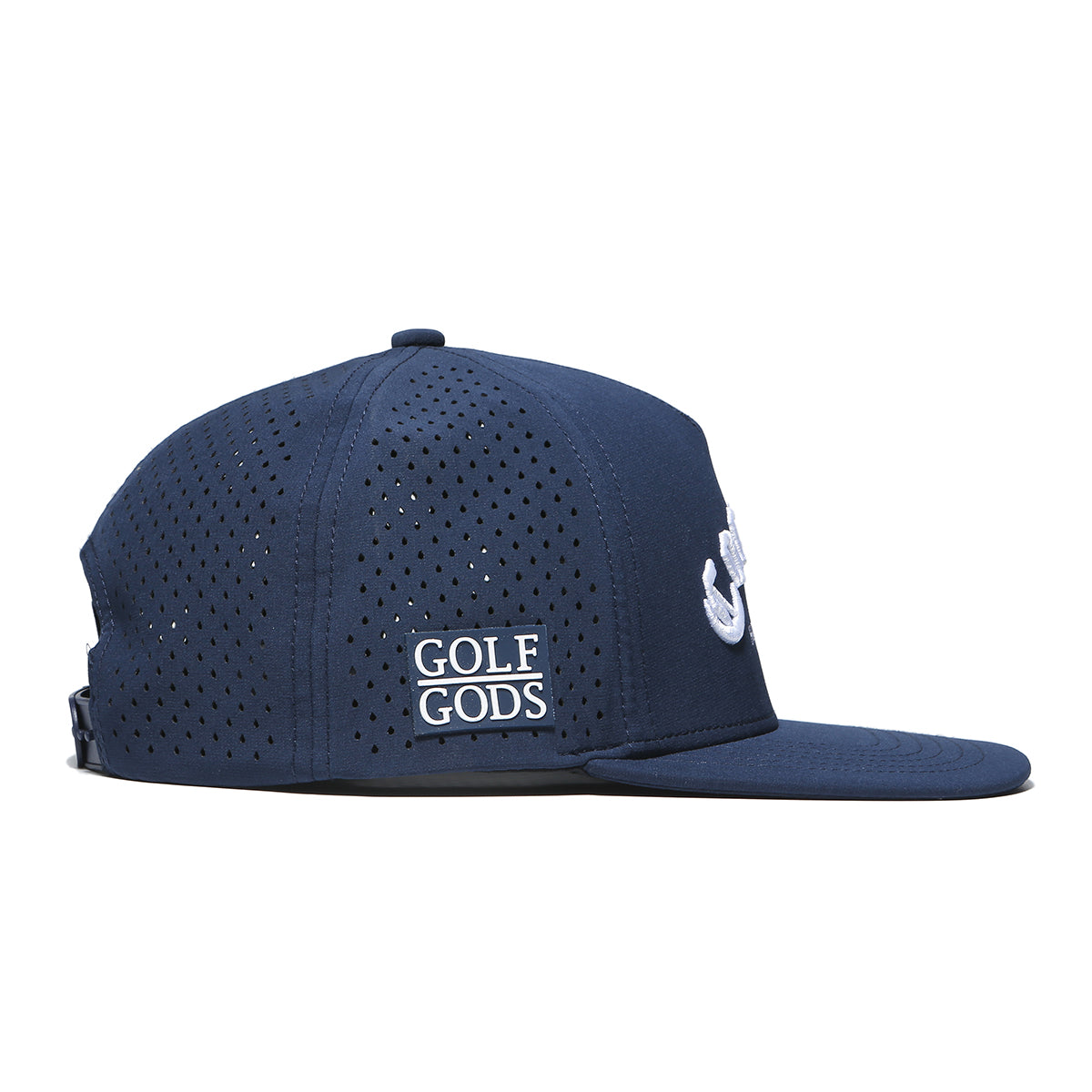 TOUR PRO Golf Hat in Navy Blue with Flat Brim - Cocaine & Hookers design