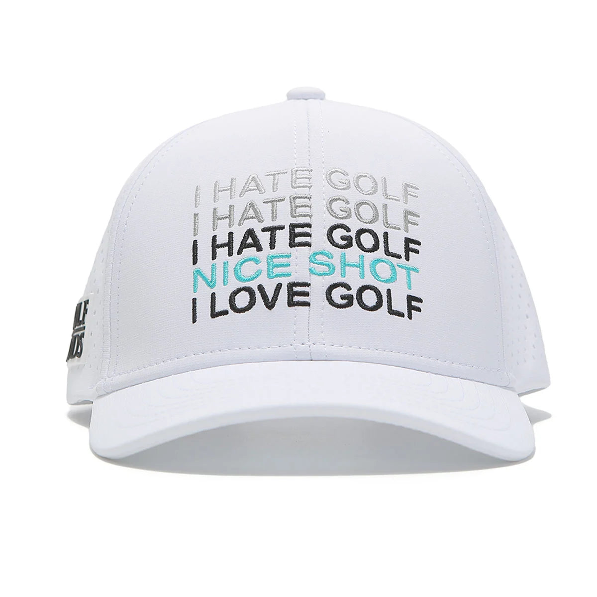 Tour Pro Golf Hat White Curved Brim - Shop Now!