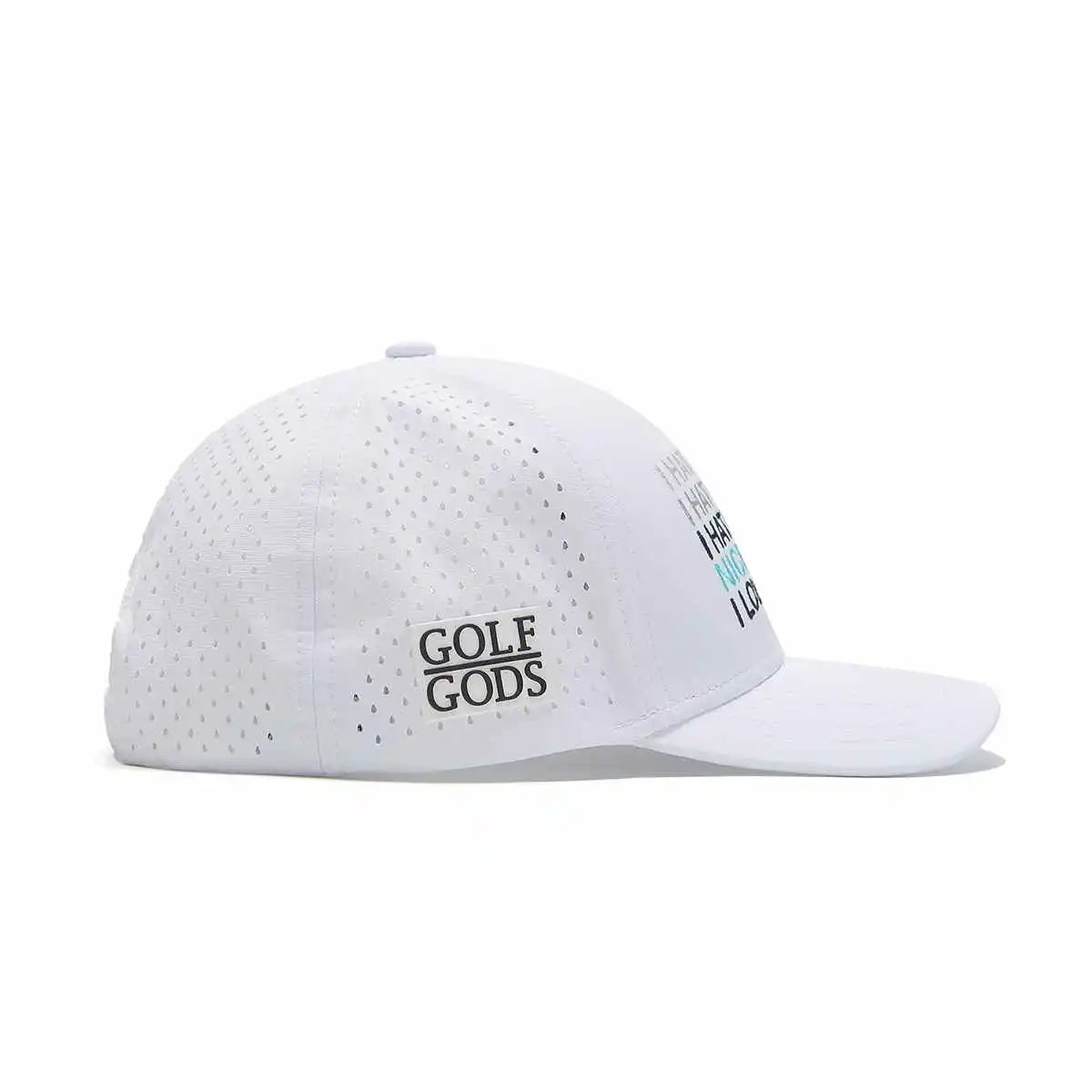 Tour Pro Golf Hat White Curved Brim - Shop Now!