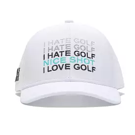 Tour Pro Golf Hat White Curved Brim - Shop Now!