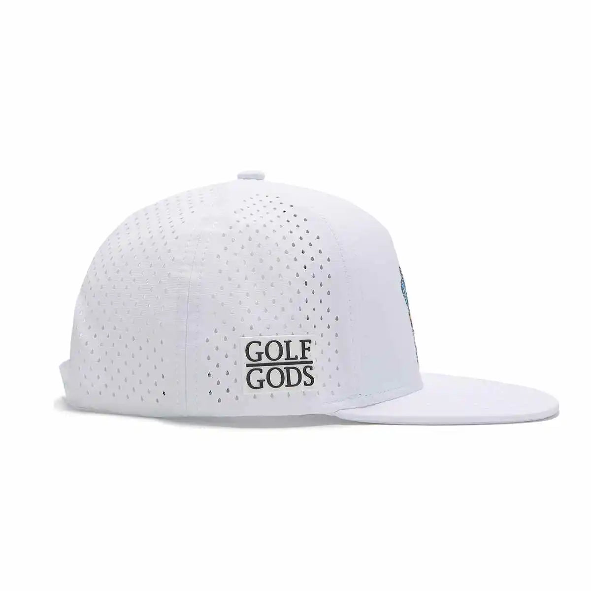 TOUR PRO Golf Hat - White Flat Brim Mad Slicer