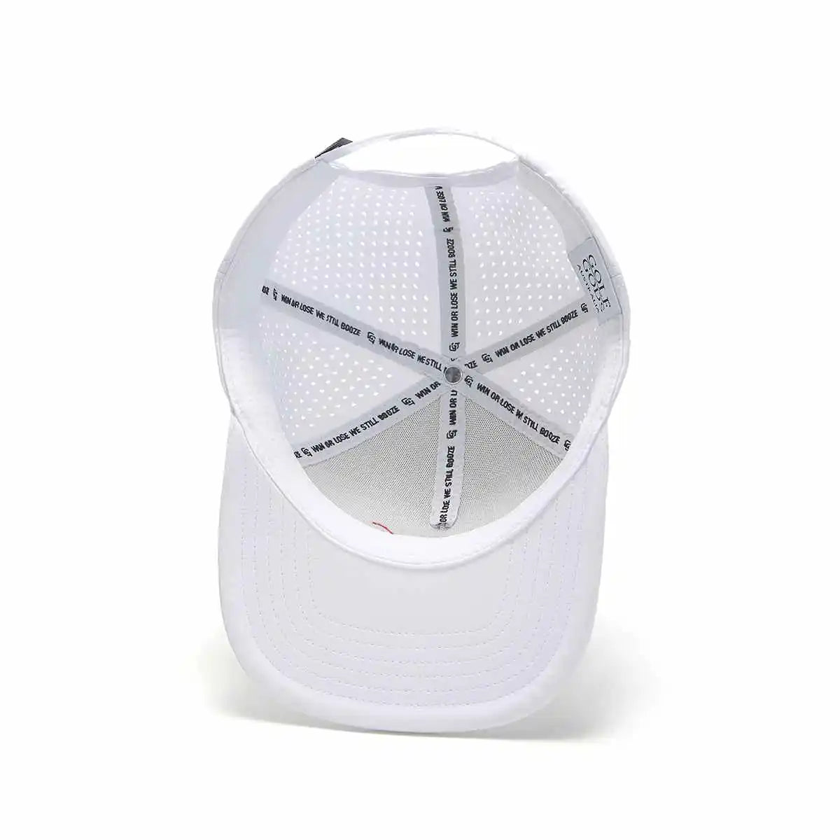 TOUR PRO Golf Hat - White Flat Brim Mad Slicer