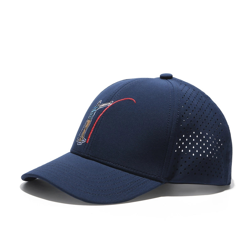 Tour Pro Mad Slicer Golf Hat - Navy Blue, Curved Brim