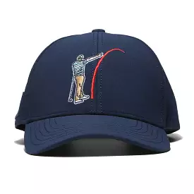 Tour Pro Mad Slicer Golf Hat - Navy Blue, Curved Brim