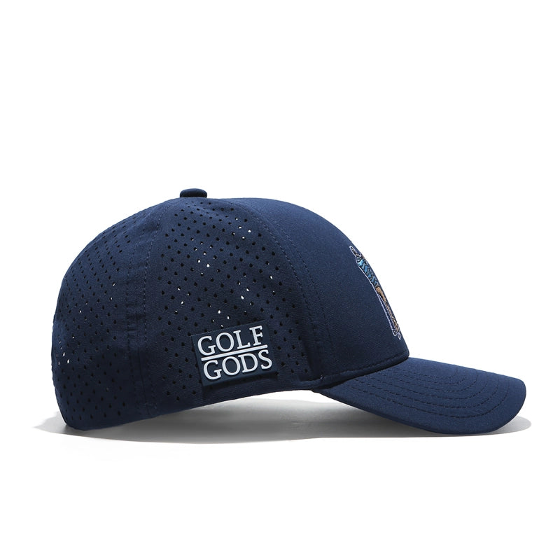 Tour Pro Mad Slicer Golf Hat - Navy Blue, Curved Brim