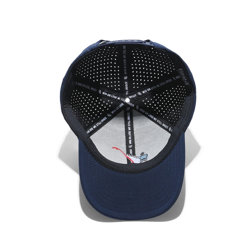 Tour Pro Mad Slicer Golf Hat - Navy Blue, Curved Brim