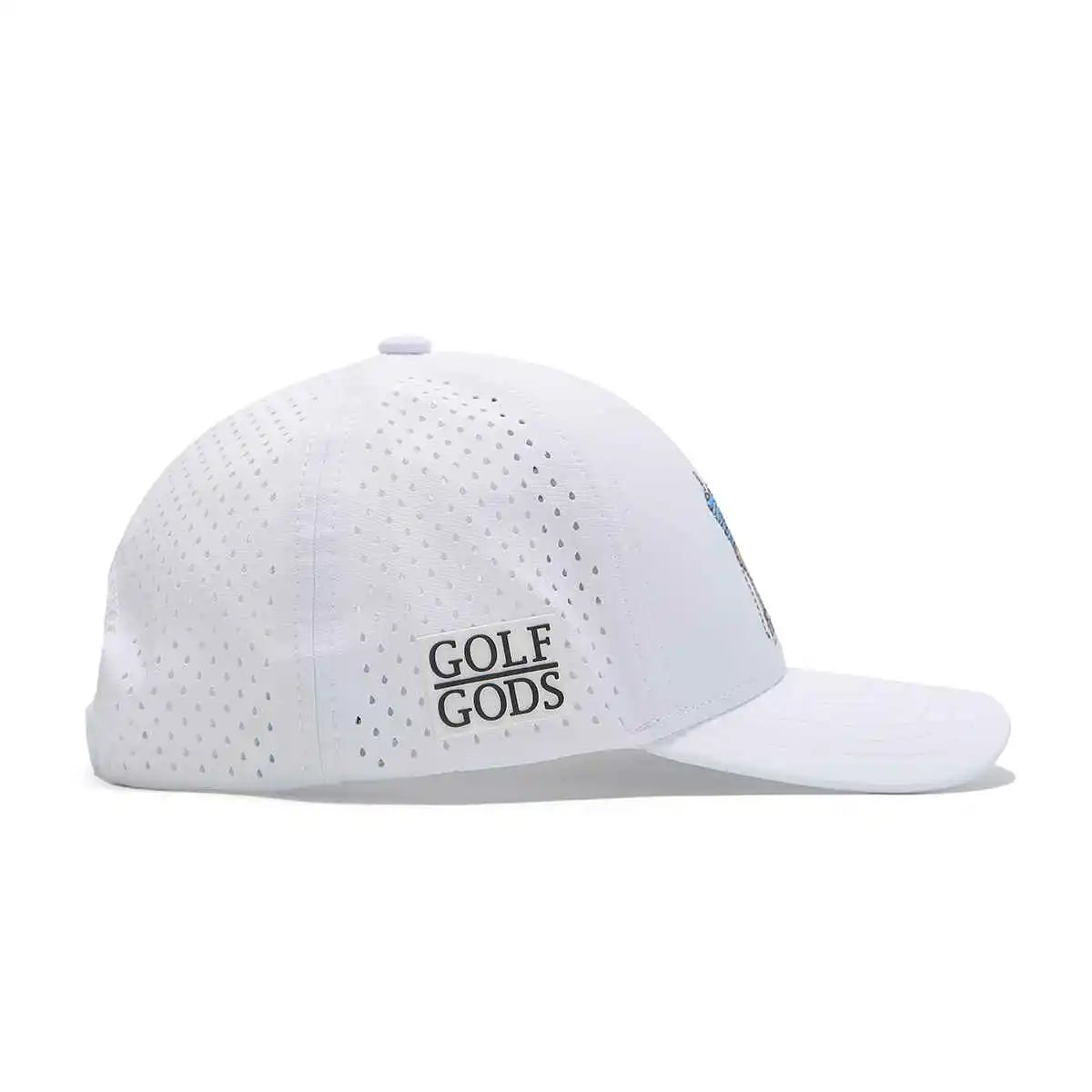 Tour Pro Mad Slicer Golf Hat - White with Curved Brim