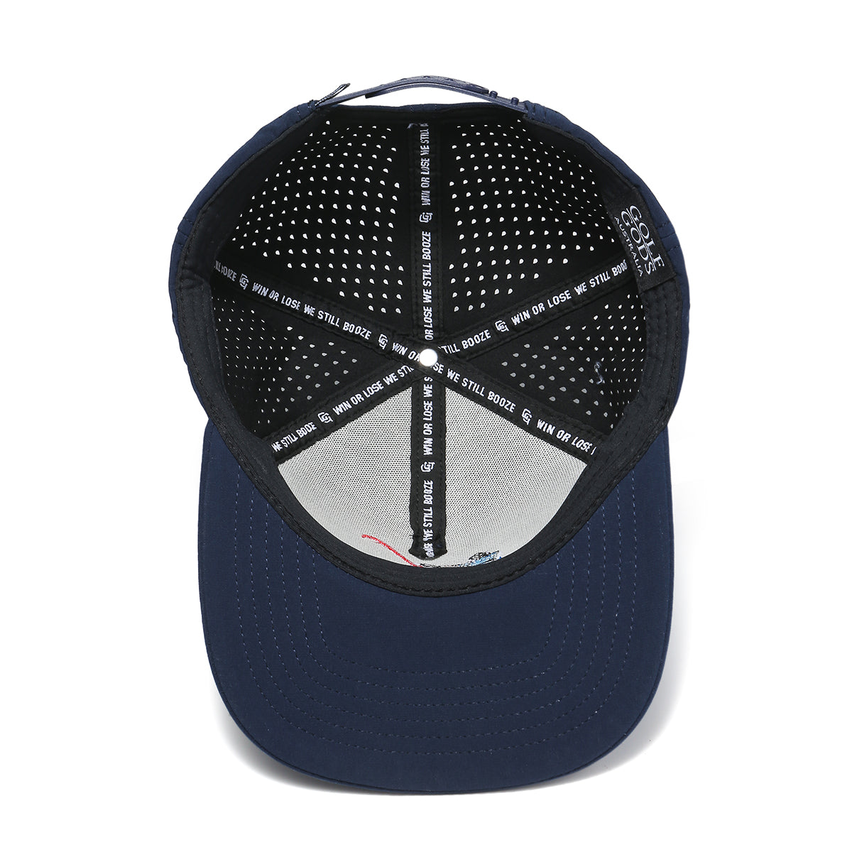 TOUR PRO Navy Blue Golf Hat with Flat Brim