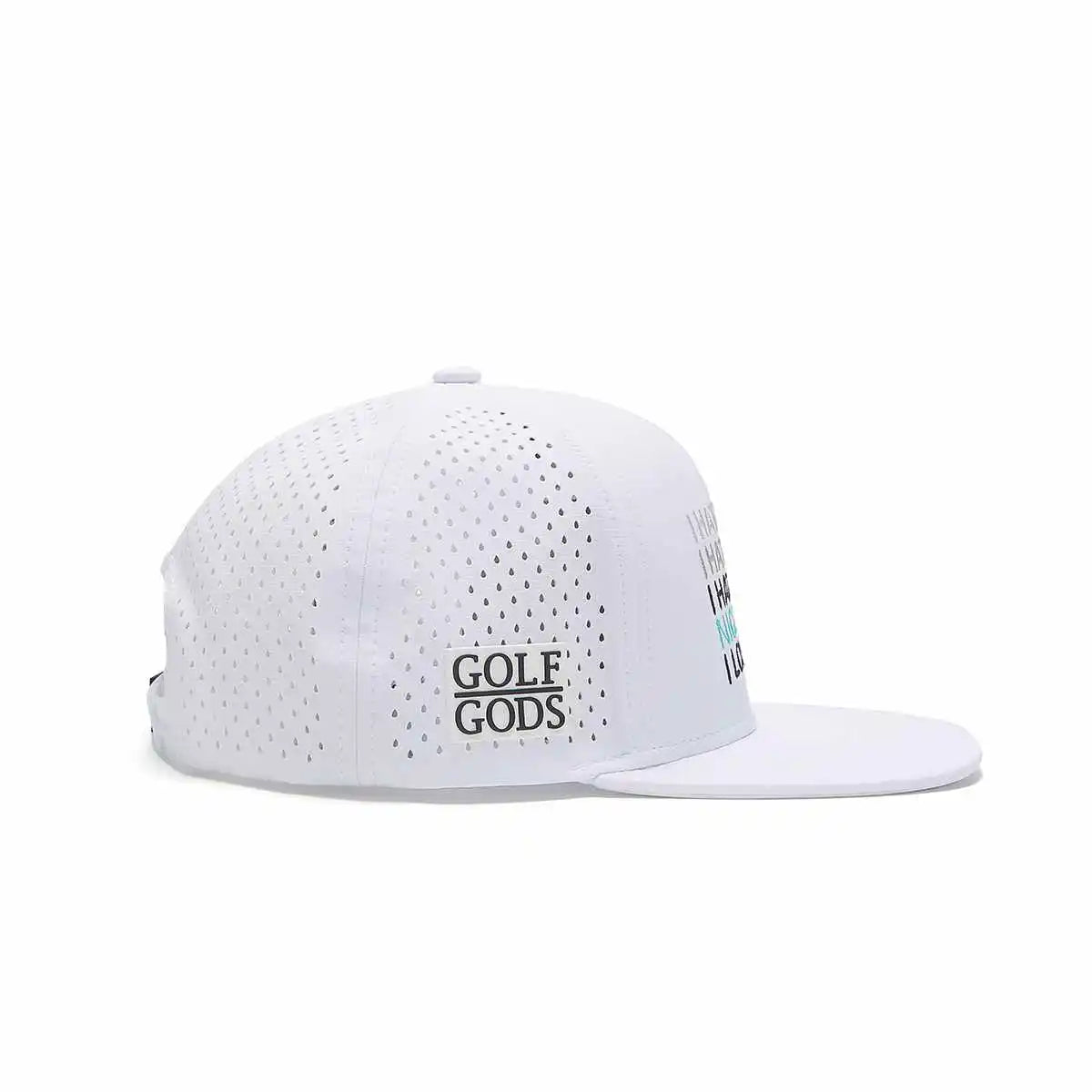 Tour Pro White Golf Hat with Flat Brim