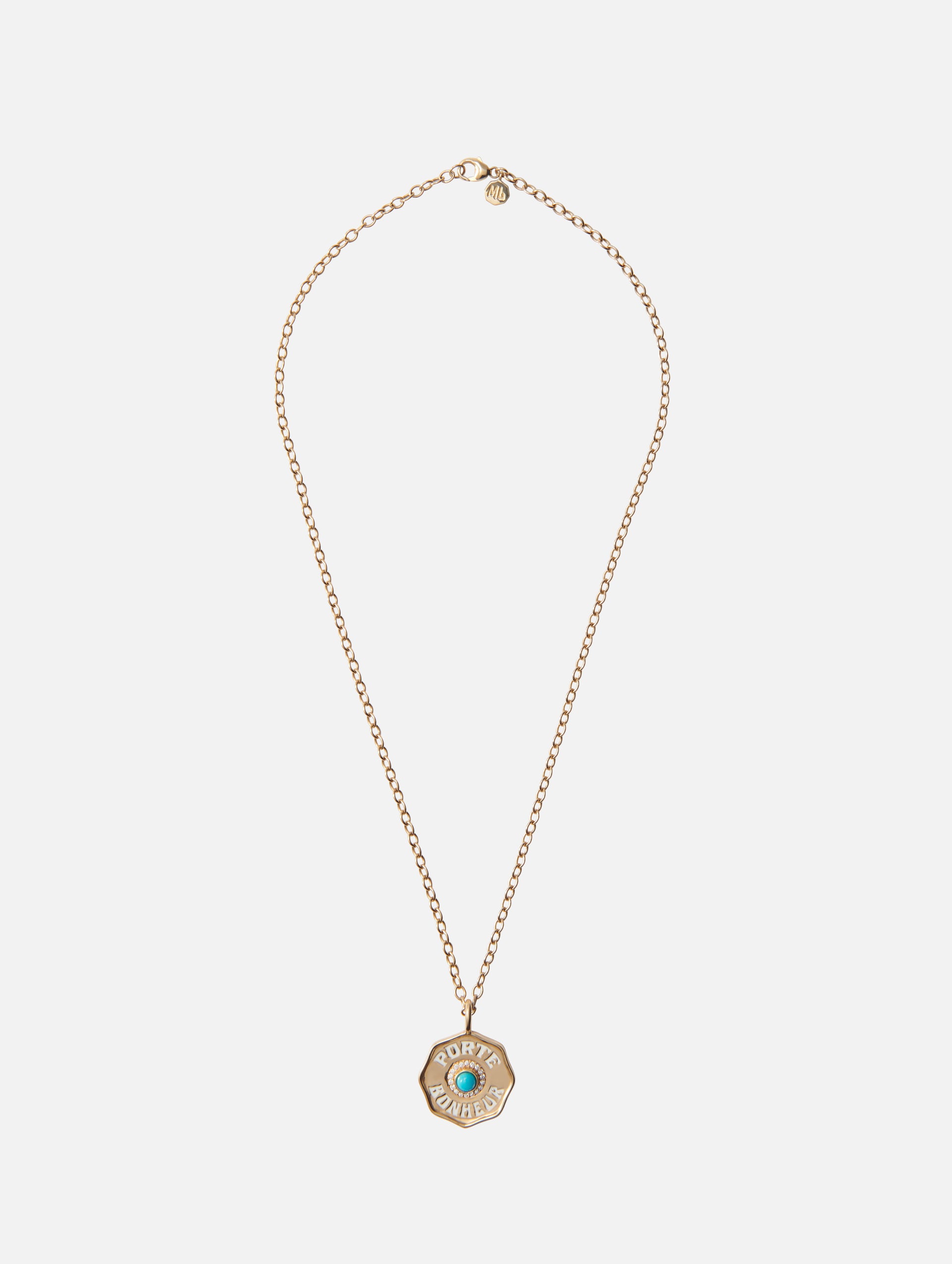 Turquoise Good Luck Coin Necklace