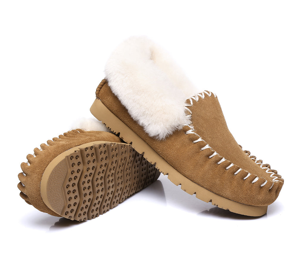 UGG Ankle Sheepskin Slippers Mens - Popo Moccasins - Big Size