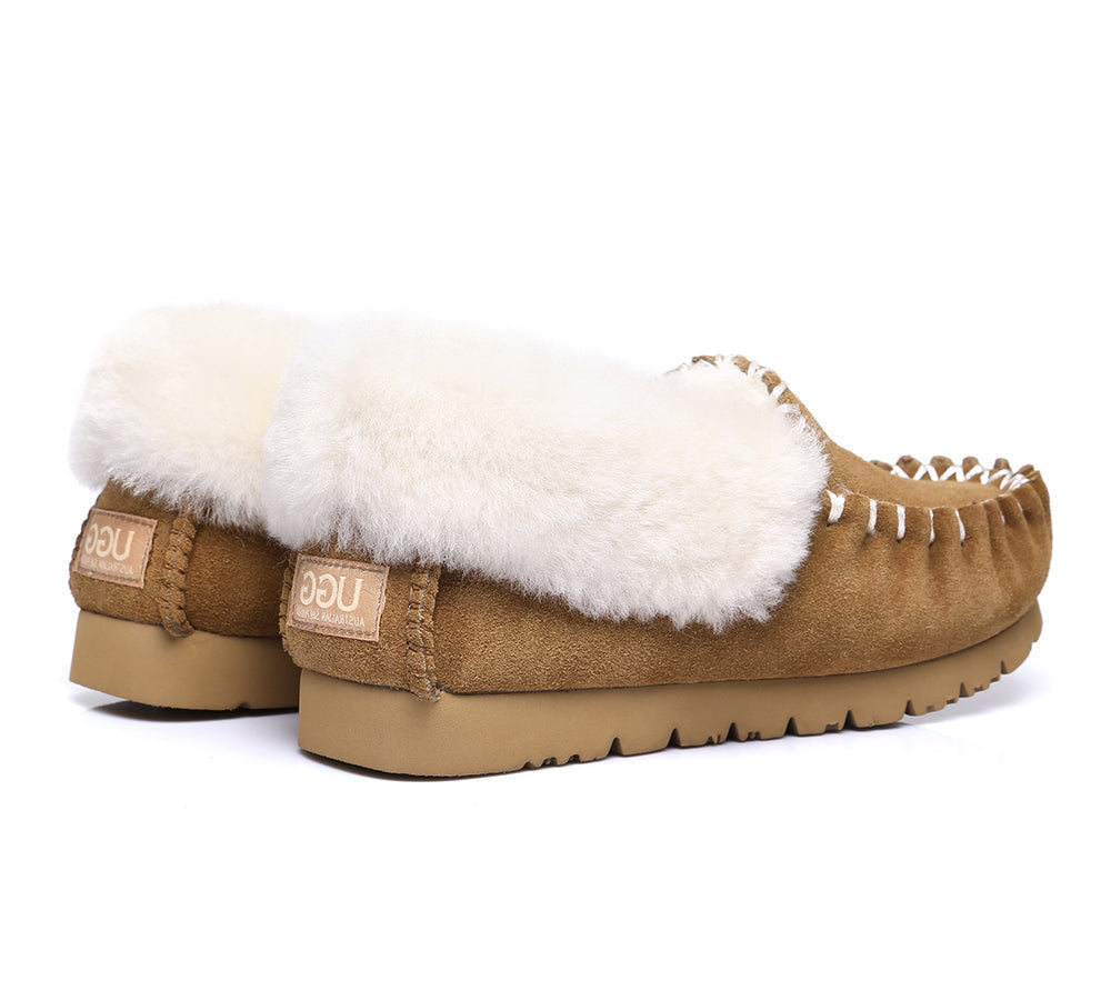 UGG Ankle Sheepskin Slippers Mens - Popo Moccasins - Big Size