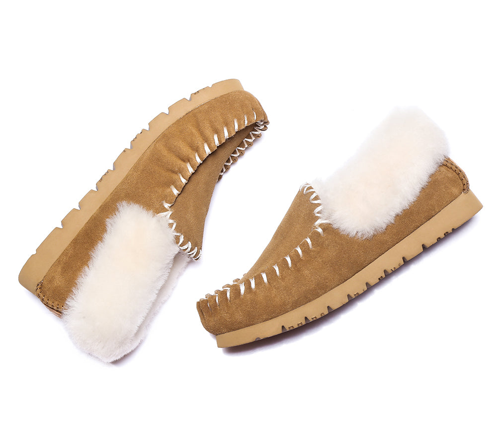 UGG Ankle Sheepskin Slippers Mens - Popo Moccasins - Big Size