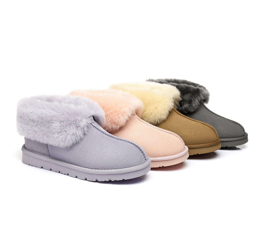 UGG Australian Shepherd Slippers - Premium Double Face Sheepskin - Unisex Ankle Collar Slipper - Mallow