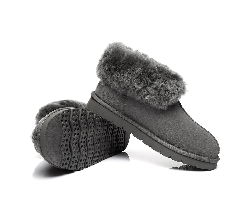 UGG Australian Shepherd Slippers - Premium Double Face Sheepskin - Unisex Ankle Collar Slipper - Mallow