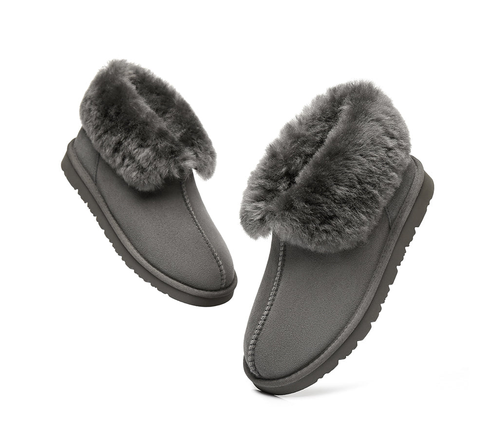 UGG Australian Shepherd Slippers - Premium Double Face Sheepskin - Unisex Ankle Collar Slipper - Mallow