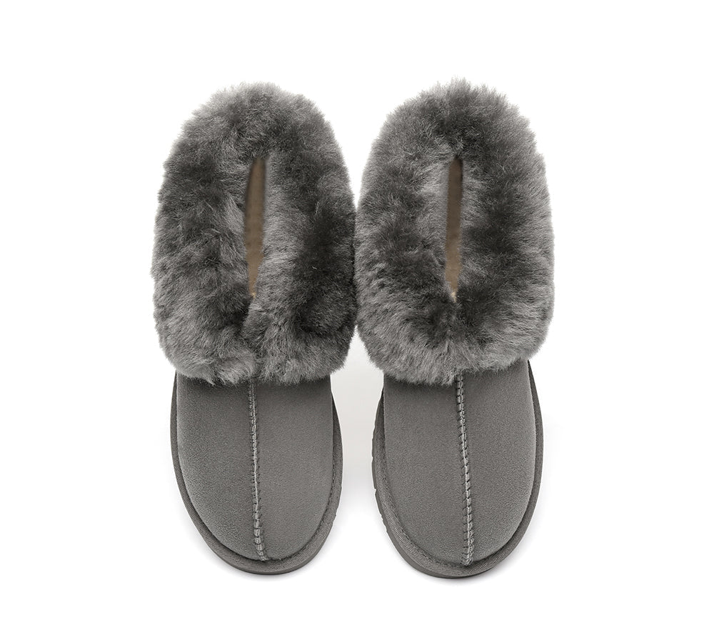 UGG Australian Shepherd Slippers - Premium Double Face Sheepskin - Unisex Ankle Collar Slipper - Mallow