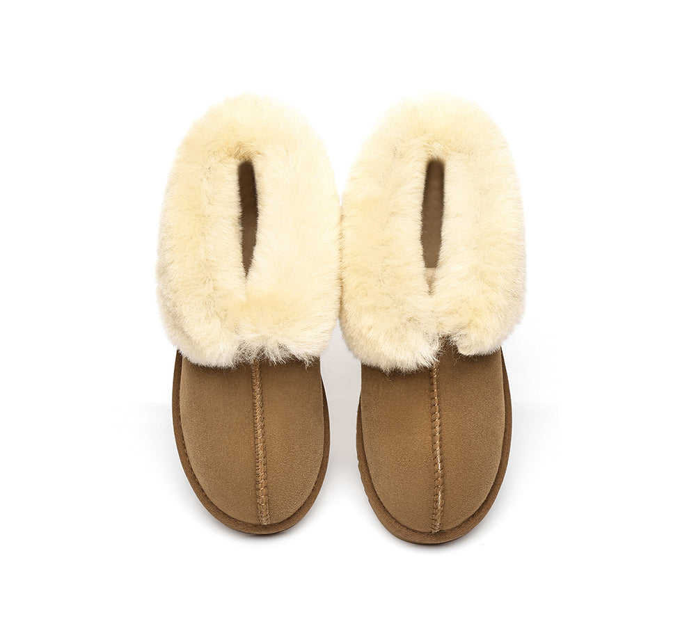 UGG Australian Shepherd Slippers - Premium Double Face Sheepskin - Unisex Ankle Collar Slipper - Mallow