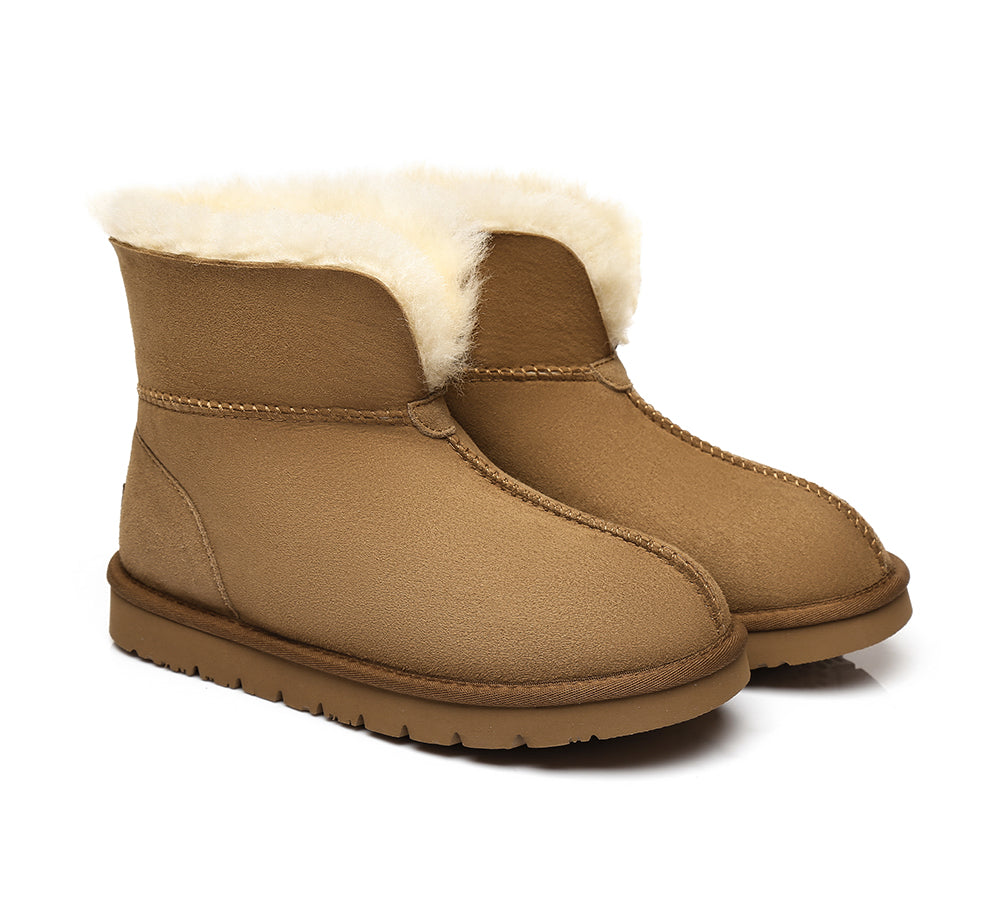 UGG Australian Shepherd Slippers - Premium Double Face Sheepskin - Unisex Ankle Collar Slipper - Mallow