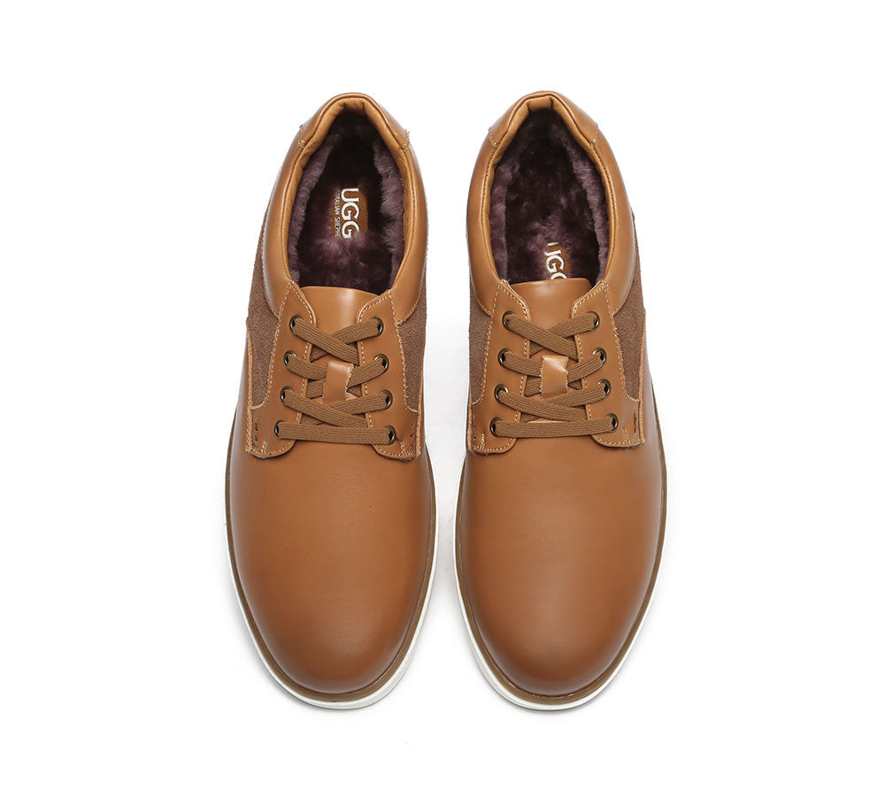 UGG Daniel - Lace Up Australian Shepherd Sheepskin Casual Men's Shoes