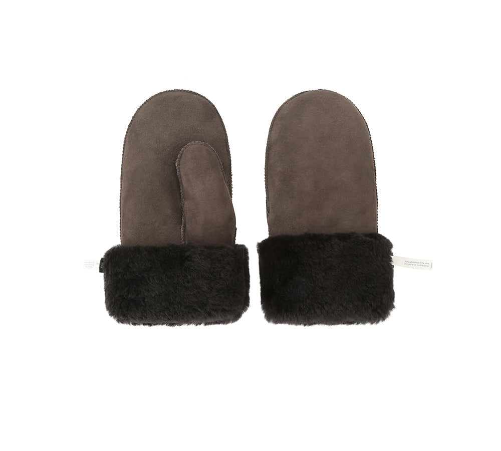 UGG Fluffy Sheepskin Wool Mittens