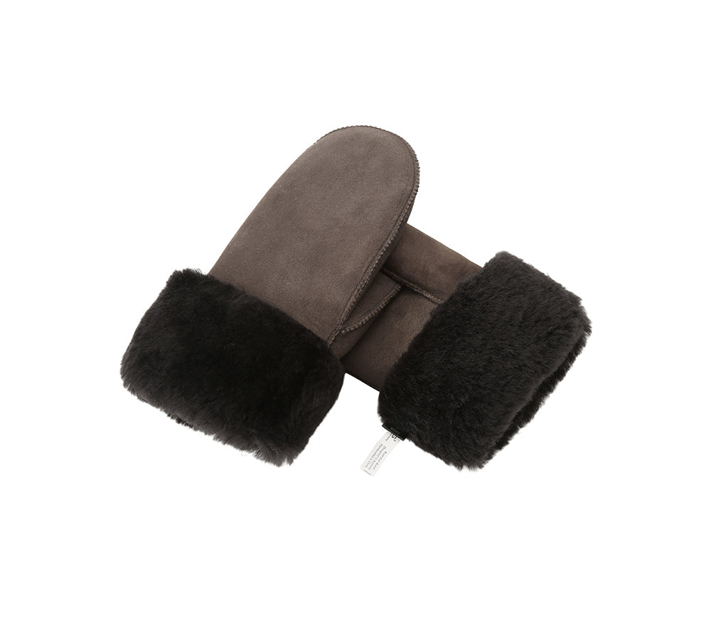 UGG Fluffy Sheepskin Wool Mittens