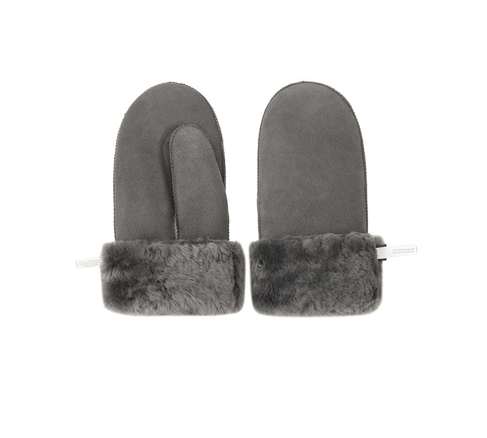 UGG Fluffy Sheepskin Wool Mittens