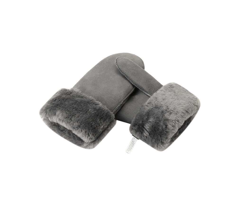 UGG Fluffy Sheepskin Wool Mittens