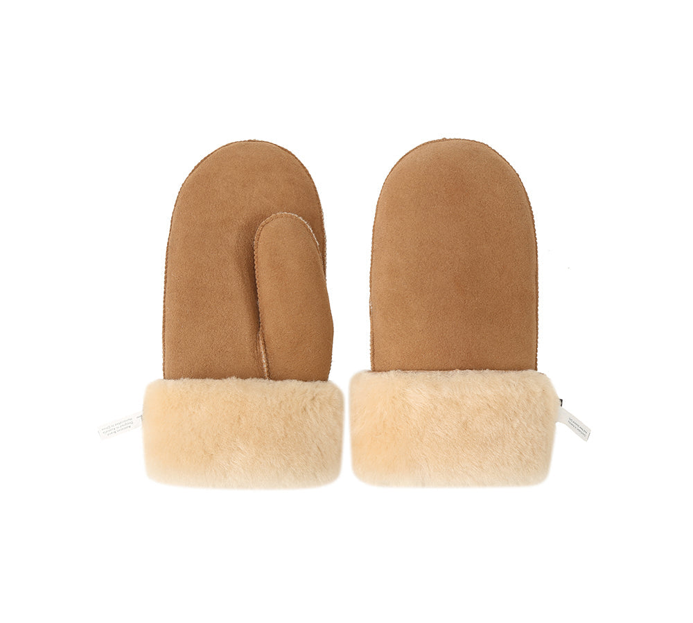 UGG Fluffy Sheepskin Wool Mittens