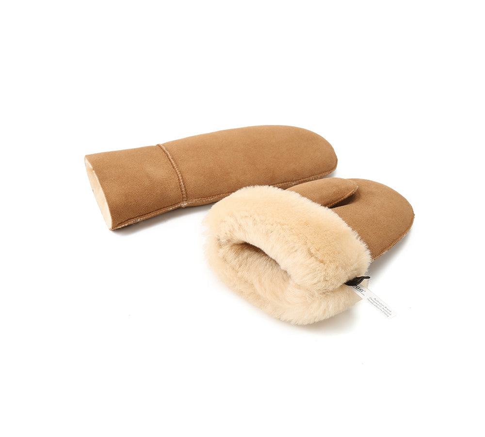 UGG Fluffy Sheepskin Wool Mittens