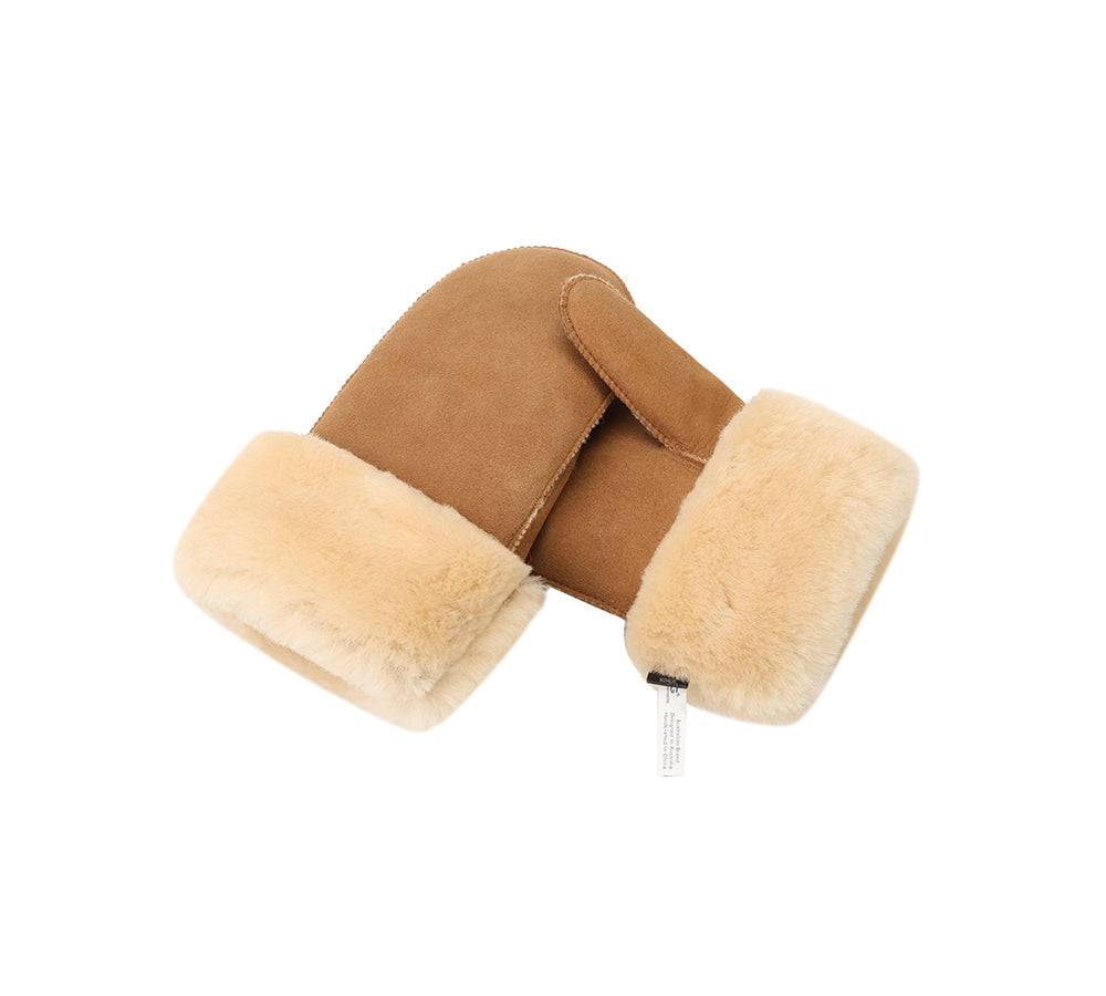 UGG Fluffy Sheepskin Wool Mittens