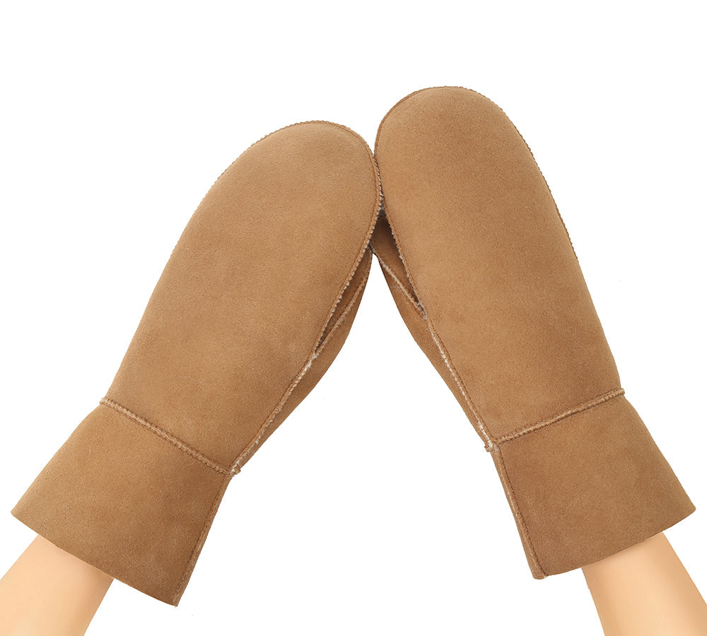 UGG Fluffy Sheepskin Wool Mittens